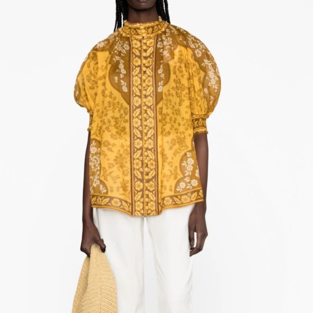 ZIMMERMANN
Raie Short Sleeve Blouse